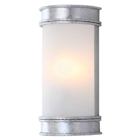 SAFAVIEH Lighting Florence Silver Leaf Wall Sconce (Set of 2) - 6"x4"x12"