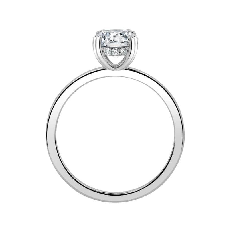 Auriya Lab Grown 2ctw Radiant-cut with Hidden Halo Solitaire Diamond Engagement Ring in 14k Gold Certified (H-I, VS1-VS2)