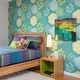 Yellow and Mint Green Retro Teens Peel and Stick Removable Wallpaper ...