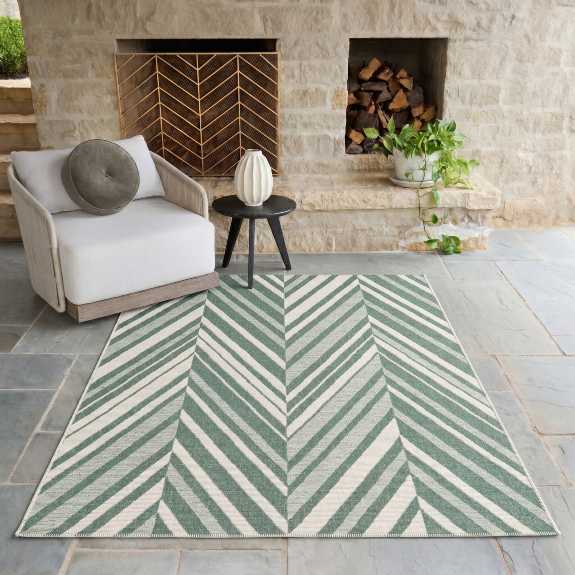 Balta Rugs Allegrezza Broken Chevron Indoor/Outdoor Area Rug