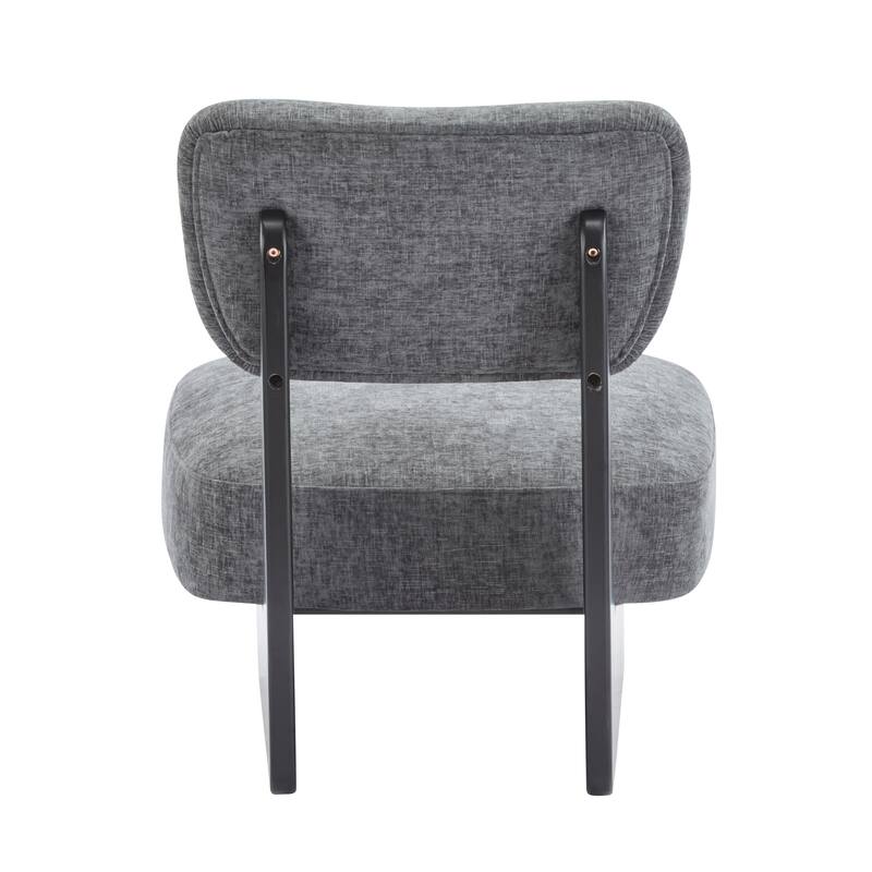 [Set of 2] Modern Lounge Chair with Polyester Upholstery, Wood Base, Minimalist and Stylish Accent Seating for Living Room