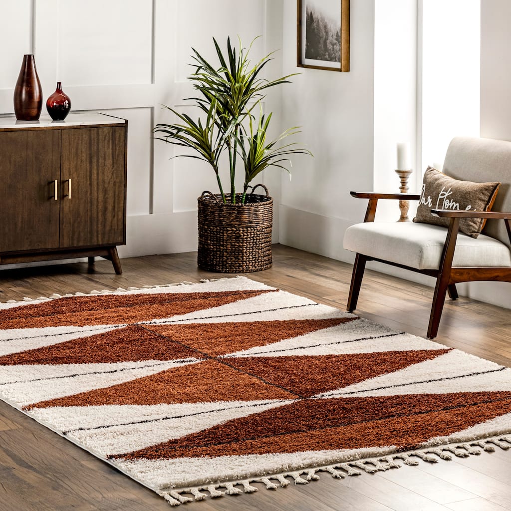 Nuloom Micah Diamond Shag Tassel Area Rug