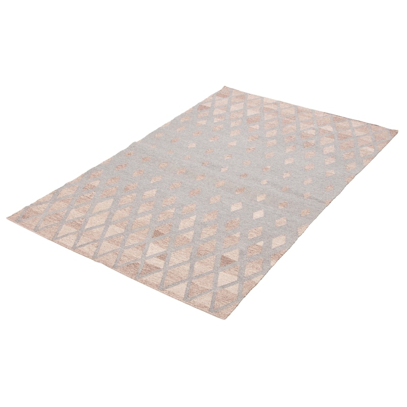 ECARPETGALLERY Flat-Weave Ankara FW Grey Wool Kilim - 4'11 x 7'11