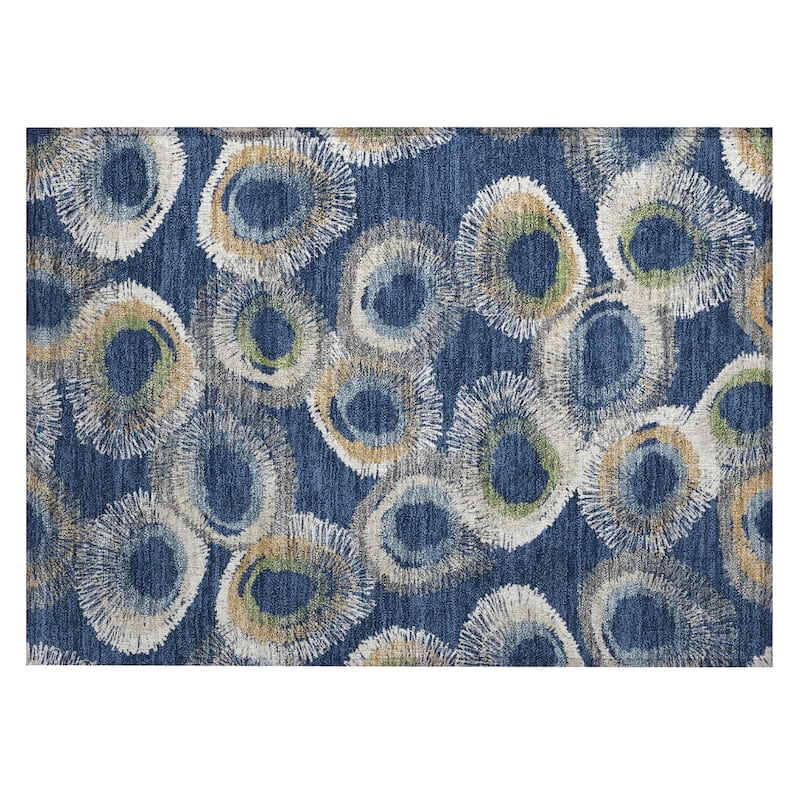 Machine Washable Indoor/ Outdoor Modern Spikey Chantille Rug
