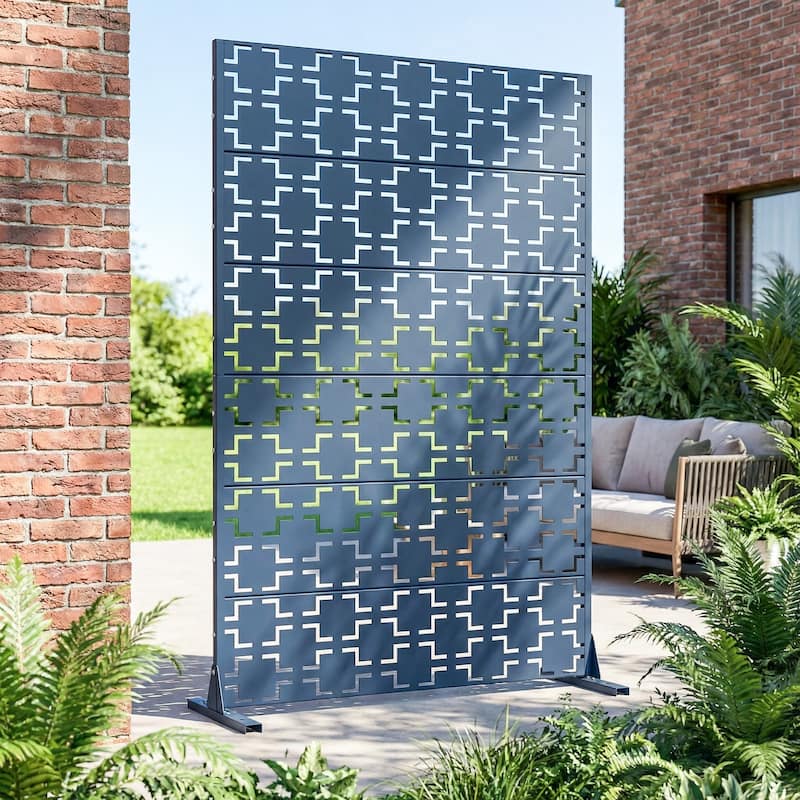 6 ft. H x 4 ft. Metal Privacy Screen Free Standing