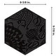 preview thumbnail 2 of 6, Gaudi Lux Hex Black 8-1/2" x 9-3/4" Porcelain Floor and Wall Tile