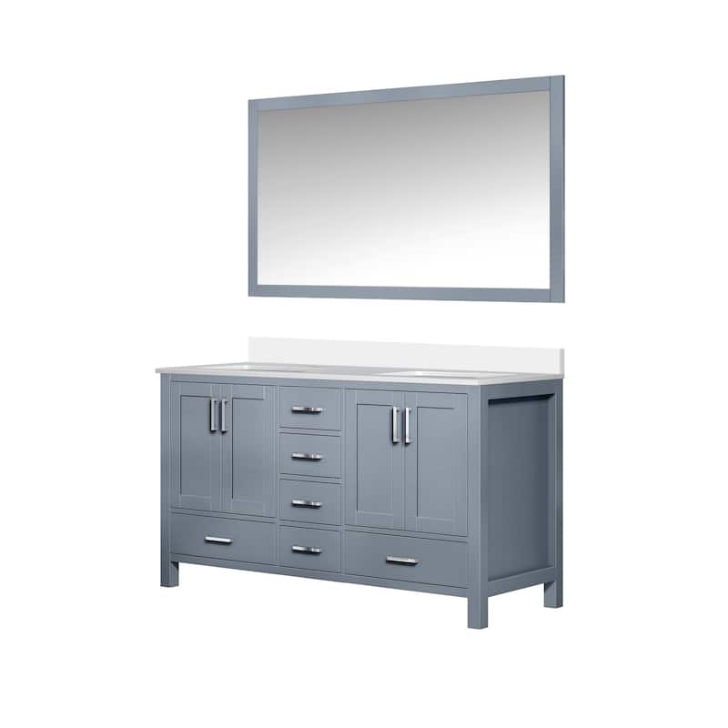 Jacques Bath Vanity, Cultured Marble Top and Mirror