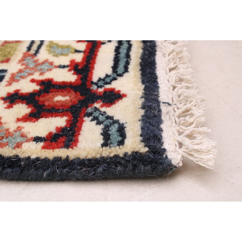 ECARPETGALLERY Hand-knotted Serapi Heritage Dark Navy Wool Rug - 2'6 x 19'10