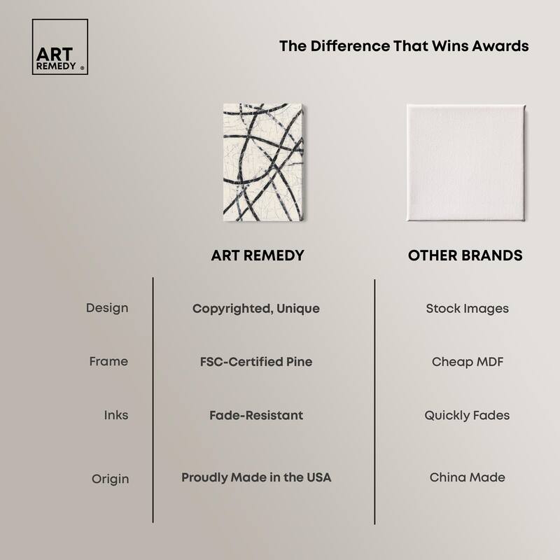 Intersecting Lines II Canvas by Art Remedy, Gallery Wrapped