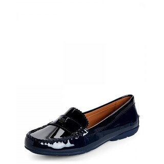 Shop Coach Womens Odette Leather Square Toe Loafers Overstock