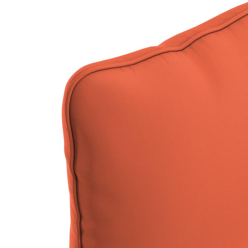 California Umbrella Outdoor Deep Seat Cushion Set, 24" x 48", Sunbrella Fabric, Densified Fiber Fill