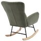 preview thumbnail 8 of 21, Teddy Upholstered Nursery Rocking Chair with High Backrest