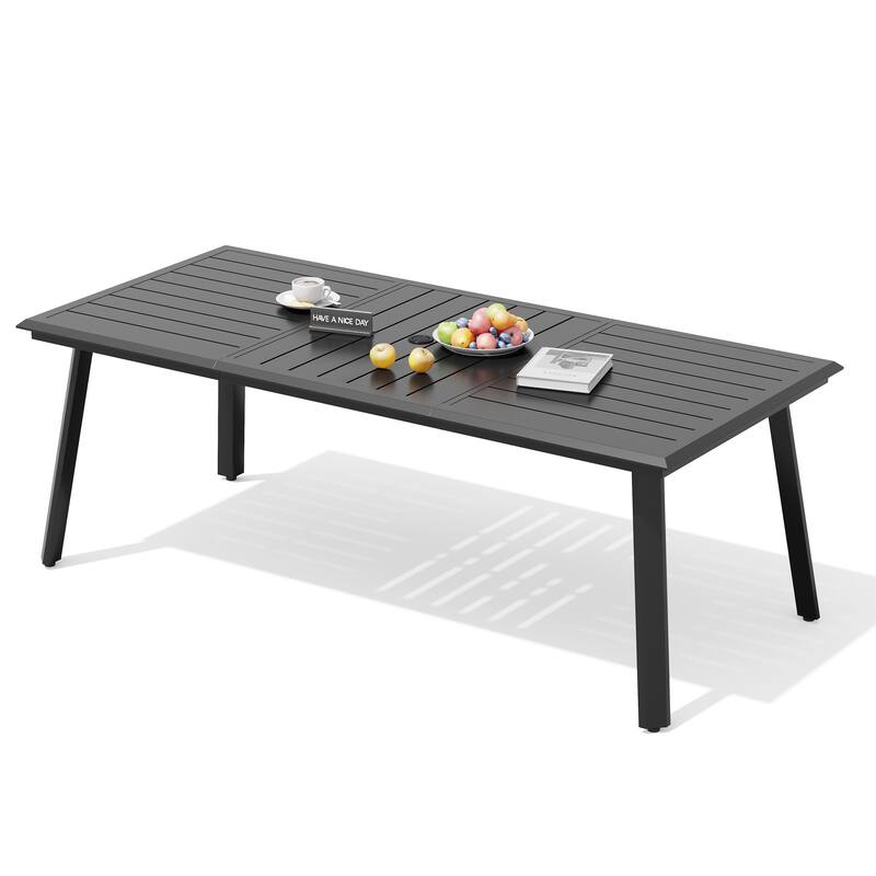 Outdoor Aluminum Dining Table with Umbrella Hole