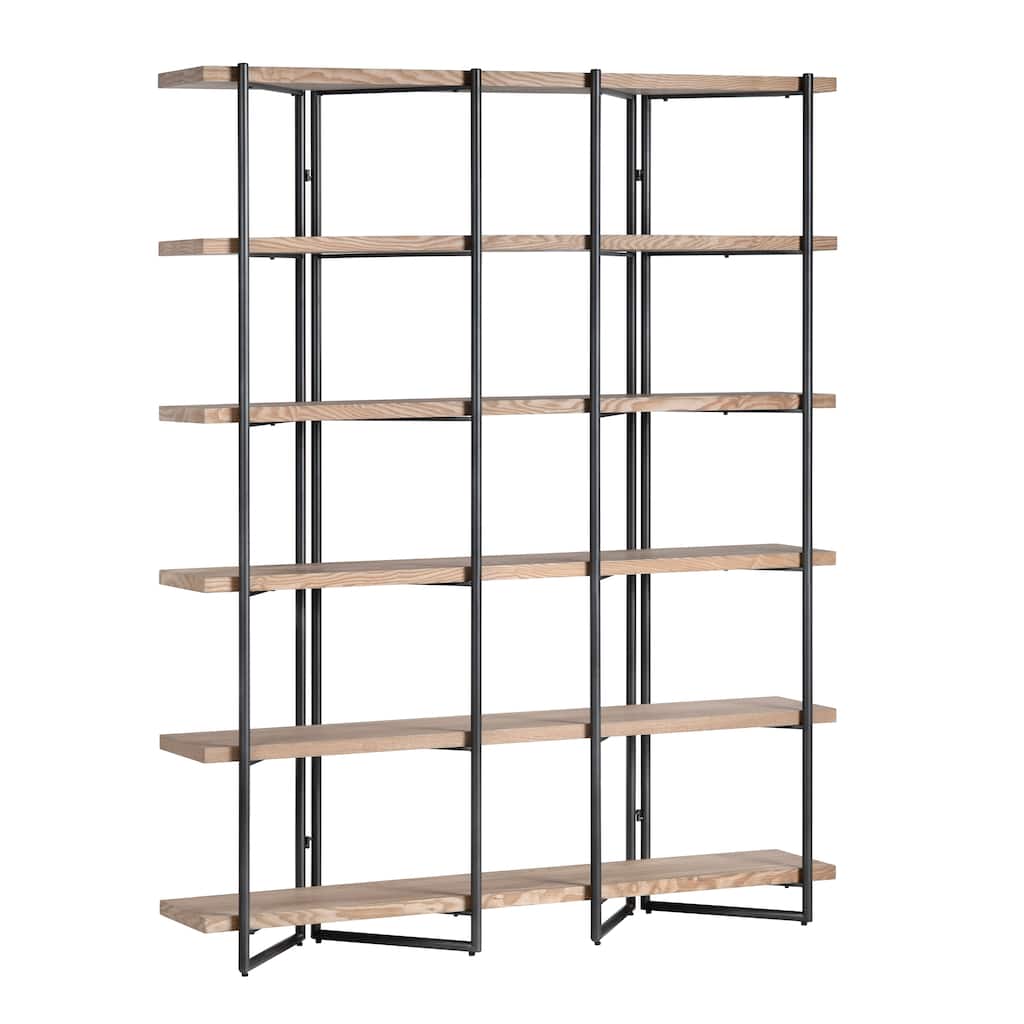 81 in. Brown Wooden 5 Shelf Etagere