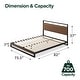 preview thumbnail 11 of 26, Priage by ZINUS Bamboo and Metal Platform Bed Frame Chestnut Brown - King