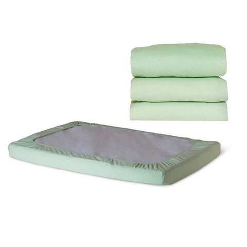 SafeFit Elastic Fitted Sheet, Compact-Size, Mint