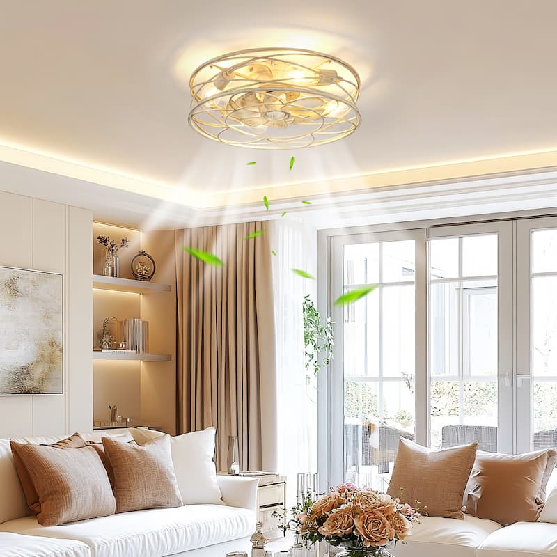 20" Farmhouse Reversible Caged Ceiling Fan - 20 Inches