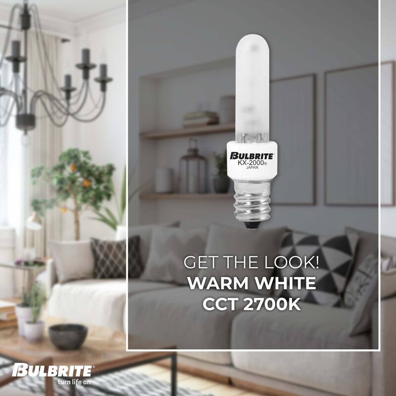 Bulbrite Pack of (2) Dimmable T3 Candelabra (E12) Krypton Bulb