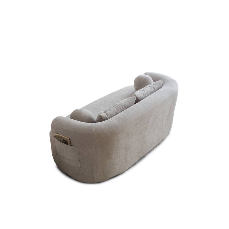 Memory Foam 2-Seater Couch,Deep Seat Modern Sofa