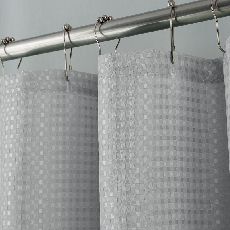 Bento Waffle Jacquard Shower Curtain