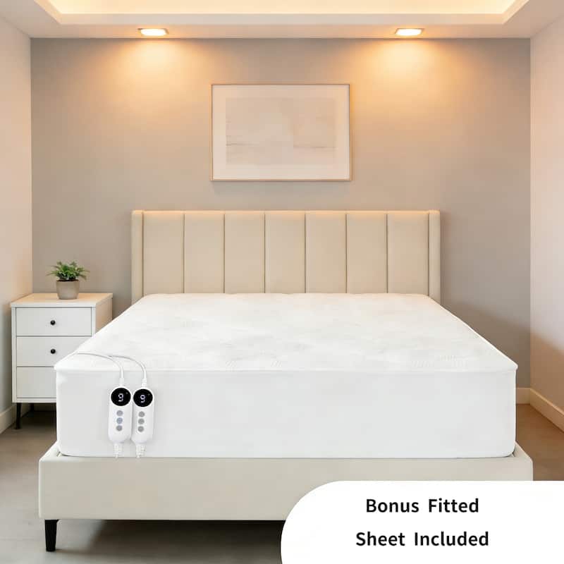 14in Gel Memory Foam Supportive Innerspring Mattress with CertiPUR US Certified, Bonus Mattress Pad Included