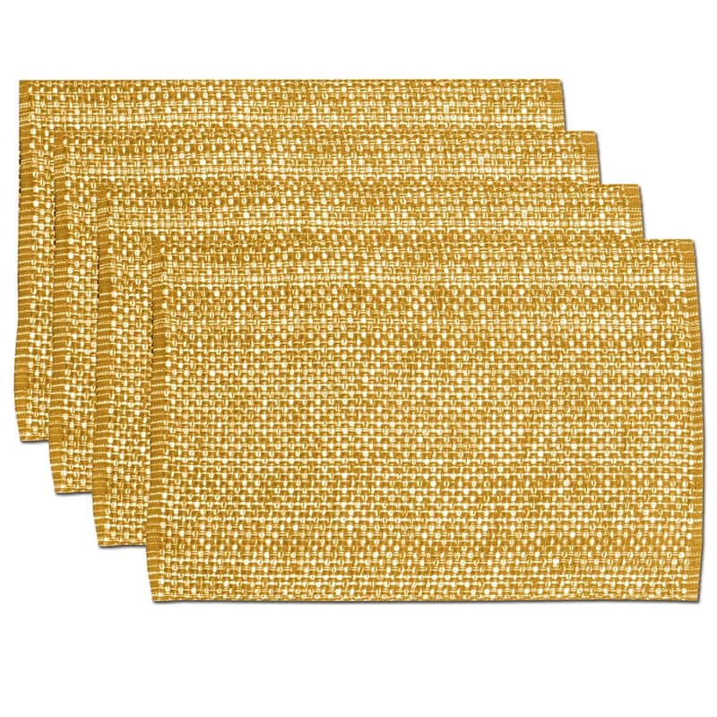 Sweet Home Collection Two Tone Cotton Woven 13x19 Placemats Orange (Set of 2, 4, or 6)