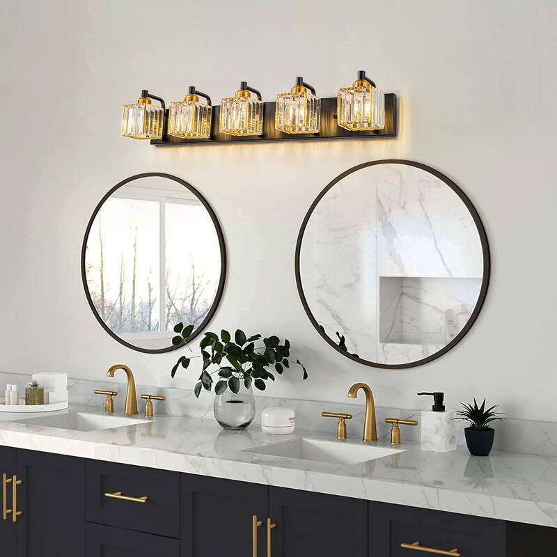 Modern 3/4/5-lights Crystal Bathroom Light Fixtures