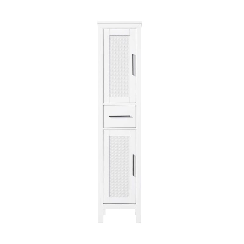 Winslow 16-28 Inch Bath Storage Cabinet - White - 16"