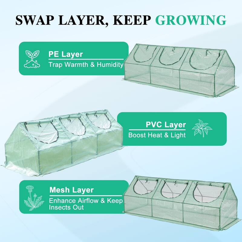 Aoodor 3-in-1 Mini Greenhouse Kit