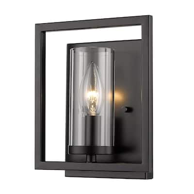 Marco 1 Light Wall Sconce - Matte Black - Matte Black