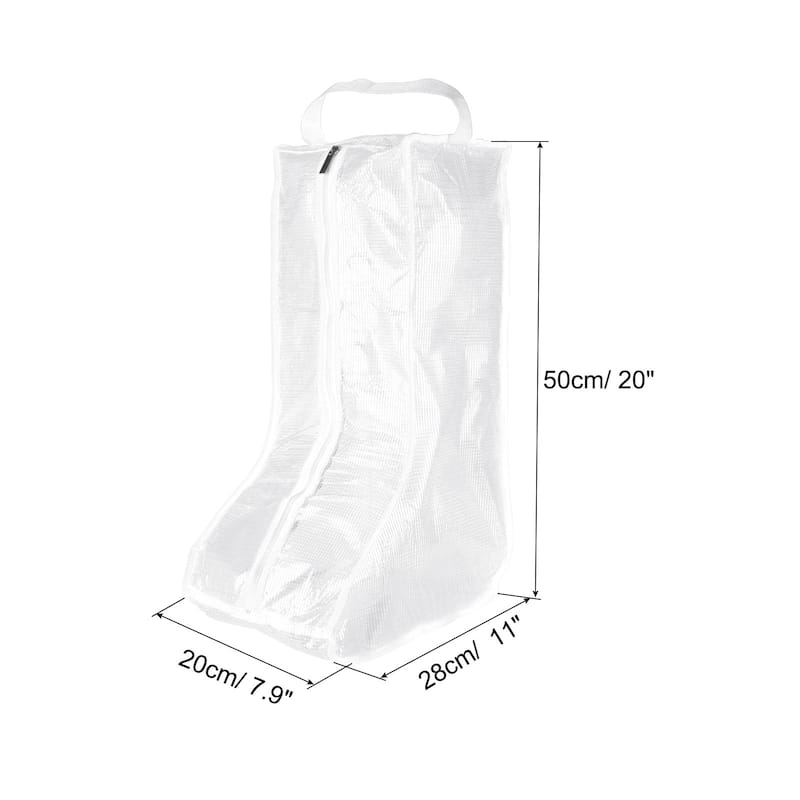2pcs Tall Boots Storage Bag, Dust Proof Boots Bag for Home Travel - White