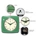 preview thumbnail 5 of 63, Infinity Instruments Retro 9.25-inch Square Wall Clock - 9.25 x 1.875 x 9.5
