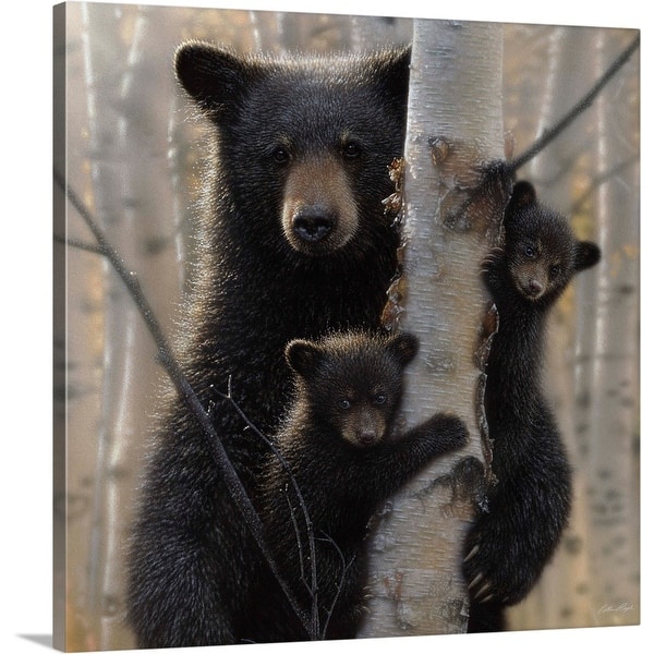 Black Bear Mother and Cubs - Mama Bear Canvas Wall Art - Bed Bath & Beyond  - 29114817