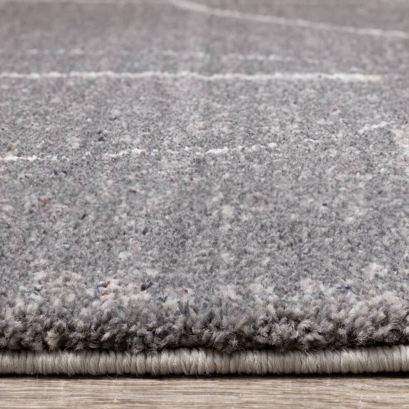 Ryan Collection - Grey/Cream Strokes Rug