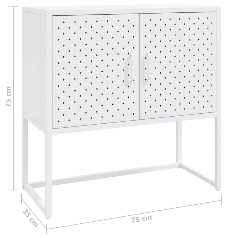 vidaXL Sideboard Storage Buffet Cabinet for Kitchen Living Room Entryway Steel