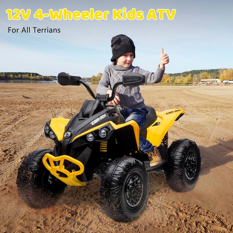 12V Kids ATV Ride on Toy Car Bombardier Licensed BRP Can-am 4 Wheeler