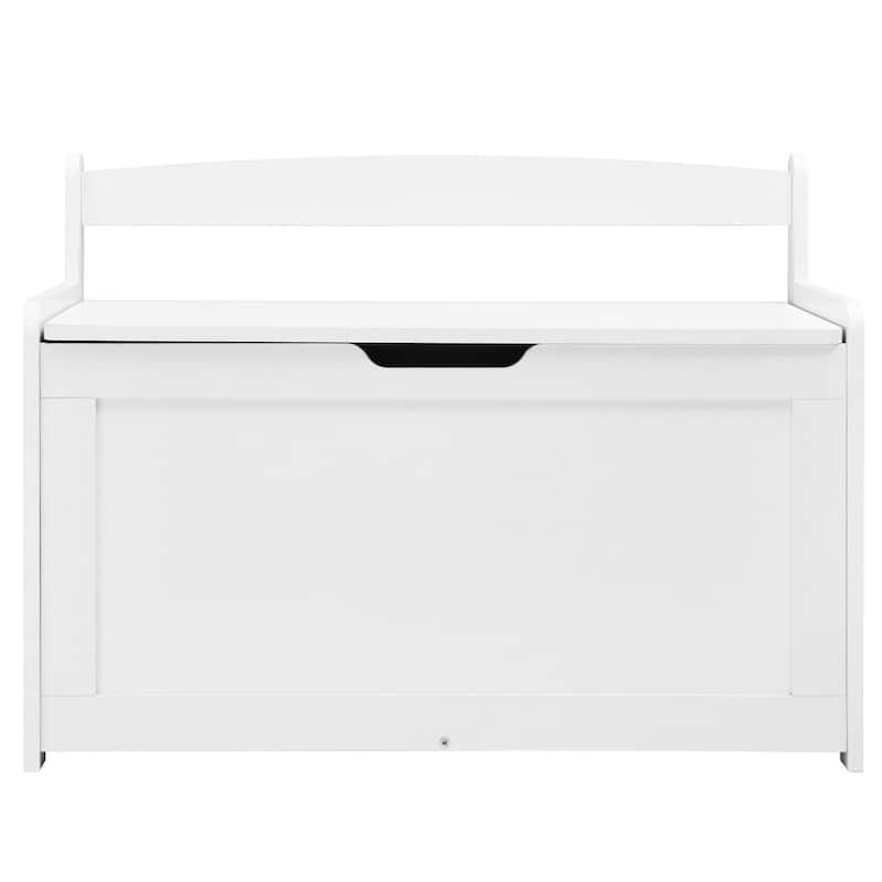 Multifunctional Storage Wooden Toy Storage Box with Flip-Top Lid and Safety Hinge Perfect for Any Room