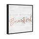 Oliver Gal 'Good Morning Beautiful Rose Gold' Wall Art Framed Canvas ...