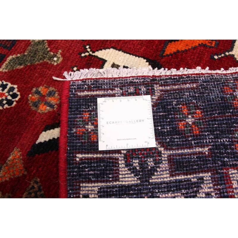 ECARPETGALLERY Hand-knotted Konya Anatolian Dark Red Wool Rug - 5'5 x 10'1