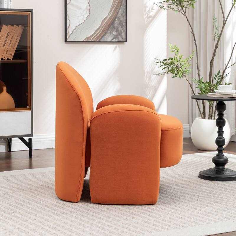 SEYNAR Modern Glam Velvet Thickened Seat Cushion Accent Chair
