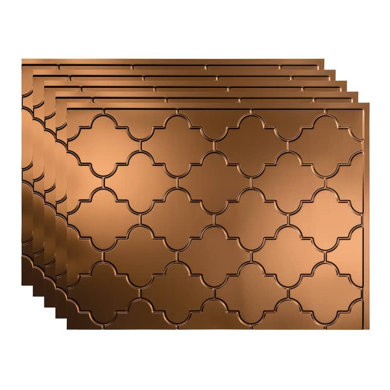 FASÄDE Monaco Decorative Vinyl Backsplash Panel - 5 Pack - Oil Rubbed Bronze