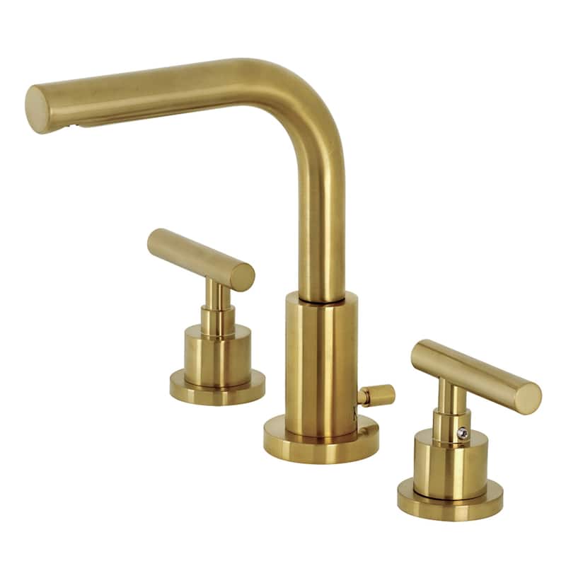 Manhattan 8 in. Widespread Bathroom Faucet - Brushed Brass