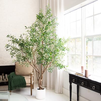 Olive Artificial Tree with Planter - 8' - Unlit