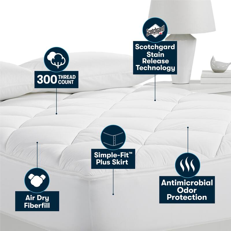 Serta Extra Comfort Mattress Pad - White