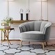preview thumbnail 32 of 39, Modern Velvet Accent Barrel Chair Upholstered Armchair Vanity Chair
