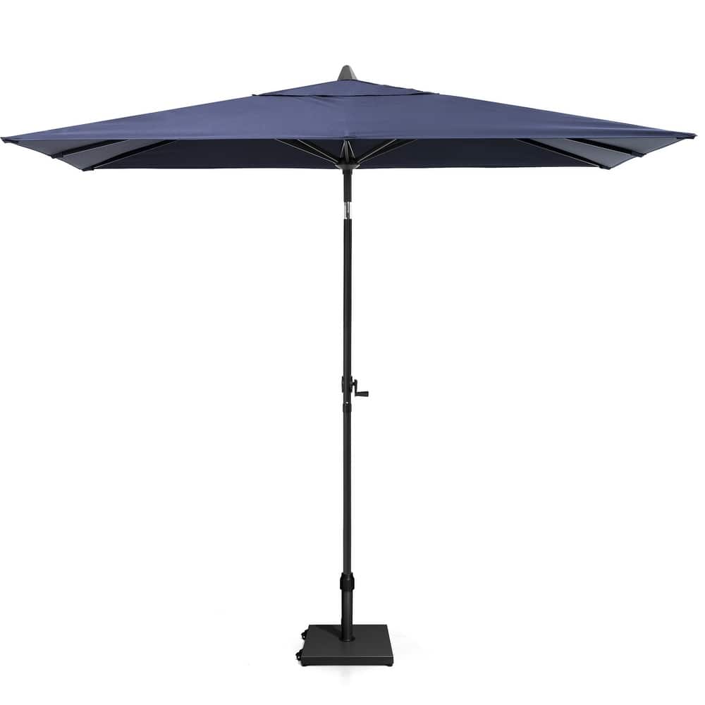 Pellebant Outdoor 9 x 5 FT Patio Market Umbrella Rectangular with Wheels Base