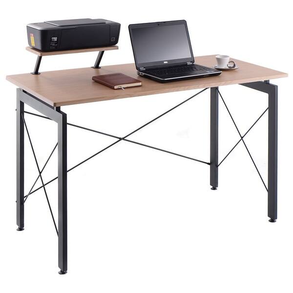 Shop Costway Computer Desk Pc Laptop Table W Printer Shelf Home Office Workstation Study Wood Overstock 18522243