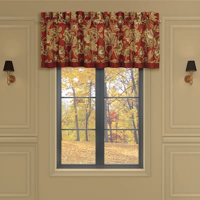 Royal Court Montecito Red Window Straight Valance