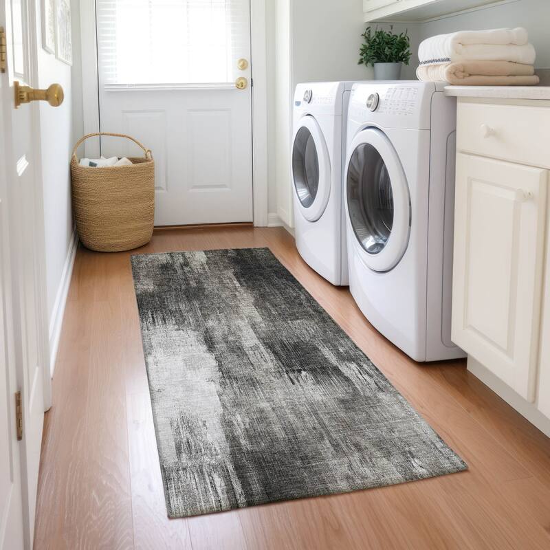 Hara Artistic Abstract Weather Resistant Blended Style Outdoor Rug