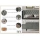 preview thumbnail 20 of 27, CraftPorch 2 Piece Bedroom Bench Set Velvet Wingback Upholstered Bed